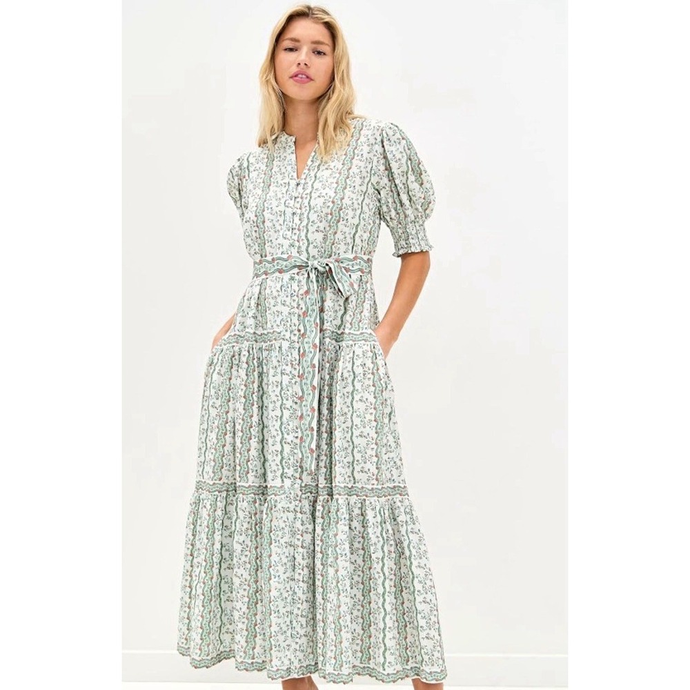 Hill House The Short Sleeve Yara Dress Women's Medium Retail $248